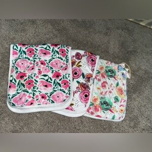 Copper pearl burp cloth (bloom) set